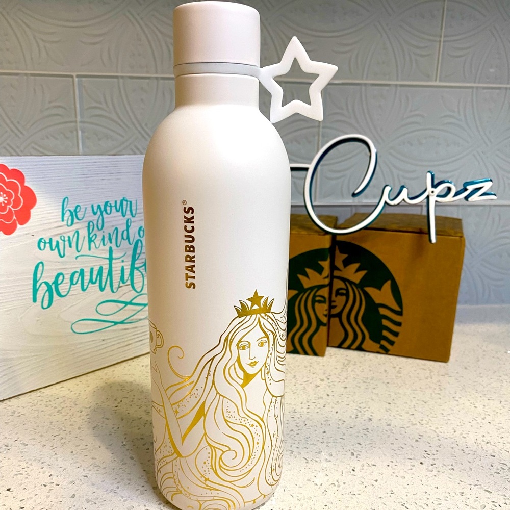 Starbucks Golden Siren 50th Anniversary White Water Bottle, China